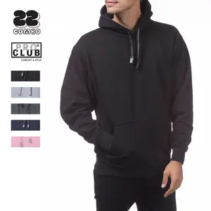 PROCLUB Men's Heavyweight Pullover Hoodie PRO CLUB Hooded Pullover Sweatshirts Casual Sweatshirt Hip Hop Cotton Tee Big and Tall (S to 5XL)