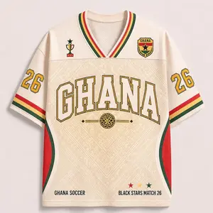 Ghana Soccer Jersey, Ghana Football Shirt, Black Stars Match 26, African Fan Sports Jersey, Ghana Fan Gift