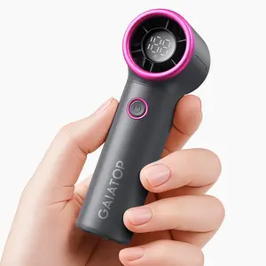 GAIATOP Mini Handheld Fan, High-Speed Turbo, Portable Pocket Fan with 5 Gear Wind, LED Display, USB Battery-Operated, Ideal for Outdoor Travel Cooling, Gym, Camping, Gifts for Women & Men   Valentine's Day gift