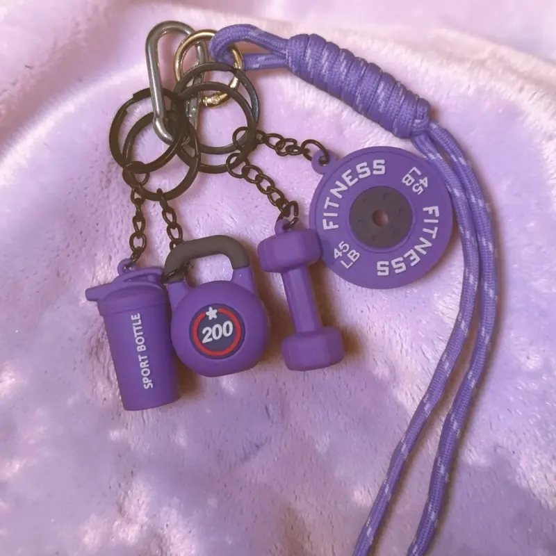 Keychain with two lip glosses
