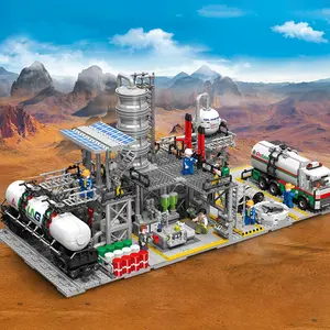 Miniature Natural Gas Plant Building Blocks — A Must-Have for Industrial Toy Enthusiasts, a Great Addition to Street Scene Collectibles, and an Excellent Science Early Learning Gift