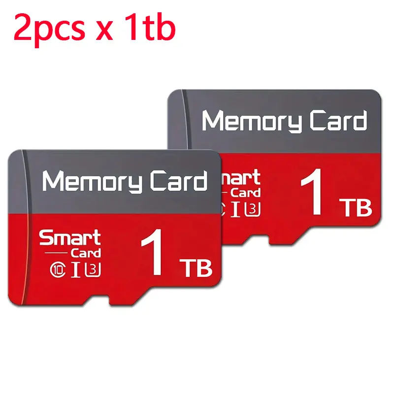 Set of 2 1TB micro sd card, Includes SD Card Adapter, Reliable Storage, Class 10, sd card, TF Card, sd memory card for Car Speaker, Dash Cam, Bluetooth Speaker