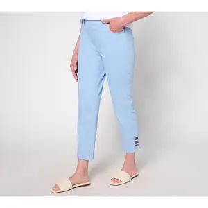 Denim & Co. Tall Color Classic Stretch Slim Straight Crop Jean