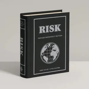 WS Game Company RISK Vintage Bookshelf Edition Board Game for 2 to 6 Players, Ages 10+