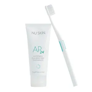 Nuskin AP 24 Whitening Fluoride Free Toothpaste for Gentle Oral Care - Mint Vanilla, Long-Lasting Clean & Fresh Feel tooth stain probiotic teeth