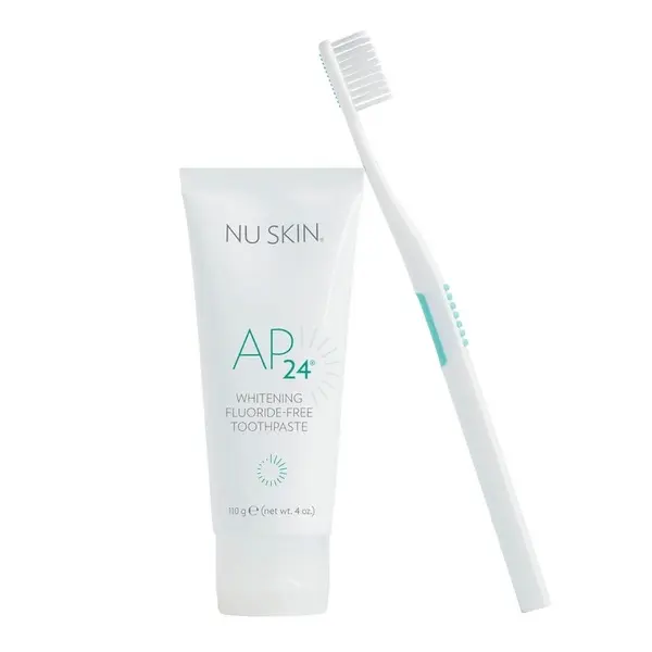 Nuskin AP 24 Whitening Fluoride Free  Toothpaste for Gentle Oral Care - Mint Vanilla, Long-Lasting Clean & Fresh Feel tooth stain probiotic teeth
