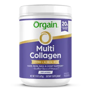 Orgain Collagen Peptides - Unflavored Dietary Beauty, 20g per Serving, Non-GMO, Gluten Free, Paleo Friendly, Grass Fed Pasture Raised, Hair Skin Nail & Joint Support