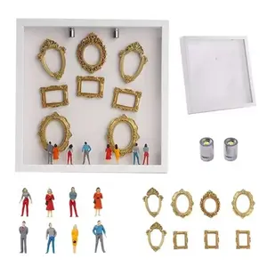 DIY Mini Museum Art Photo Shadow Box, Vintage Frame and Decorative Pieces, Collectible Home Decoration (no Light No Photos), Home Decor Accessory