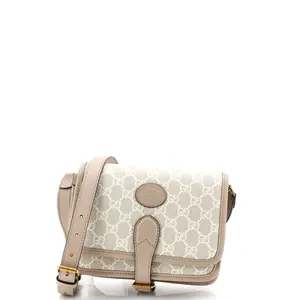 Pre-owned GUCCI material Messenger Bags Interlocking G Patch Messenger Bag GG Coated Canvas Mini by Rebag
