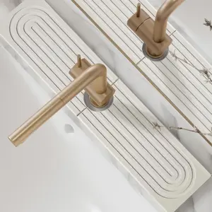 Kitchen Sink,Faucet Mat, 1 Count White, Fast Drying ,Sink Tray, Absorbent ,Sink Draining Board, Splash, Guard Gutter, Faucet Splash,Guard for Bathroom Counter, Household Items, Water Splash Guard, Water,Splash Proof, Splash Pad