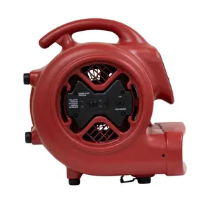 212 MAIN Xpower X-600A-Red .33HP Motor Mover, 2400 CFM 3-Speed Carpet Dryer & Floor Fan Blower for Water Drying, Compact Lightweight ABS Plastic Unit with Built-in GFCI Outlet for Daisy Chain Use