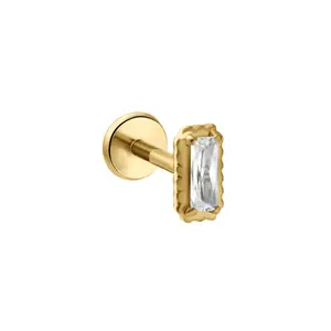 Postage Stamp Flat Back Stud