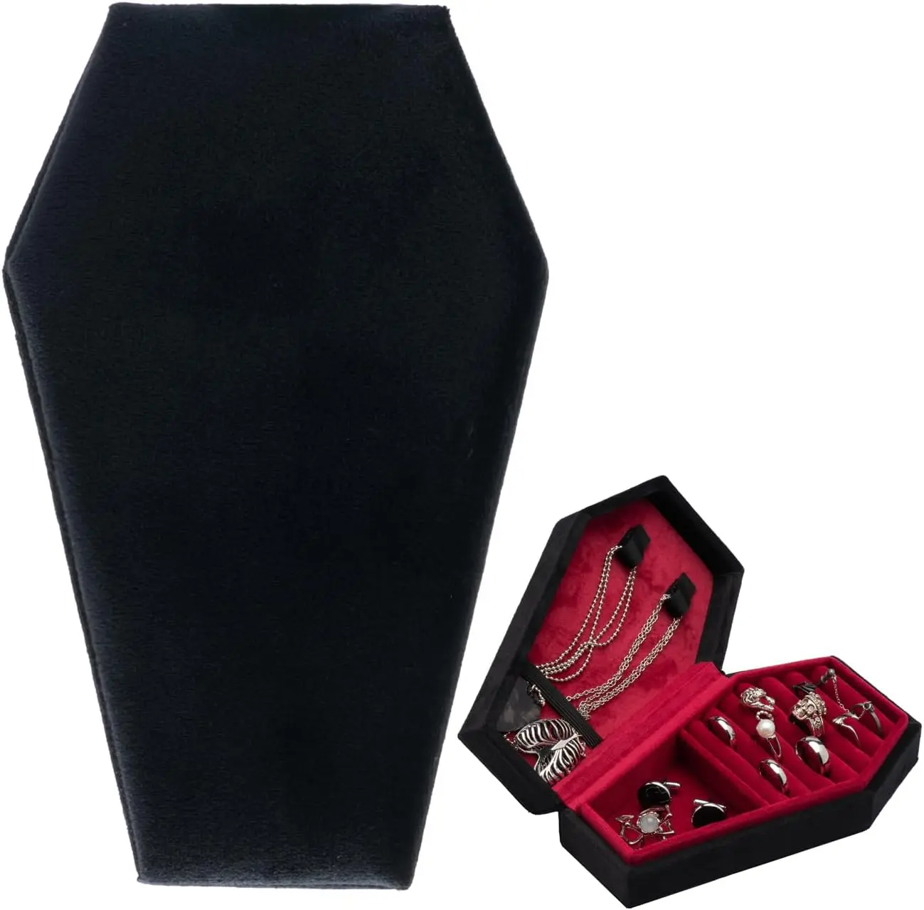 Velvet Bracelet Necklace Jewelry Storage Box, Gothic Jewelry Organizer Decoration, Solid Jewelry Organizer, Portable Jewelry Display Box, Fashion Jewelry Accessories, Fashion Travel Essentials