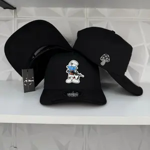 Pitufo SnapBack hat- black suede visor