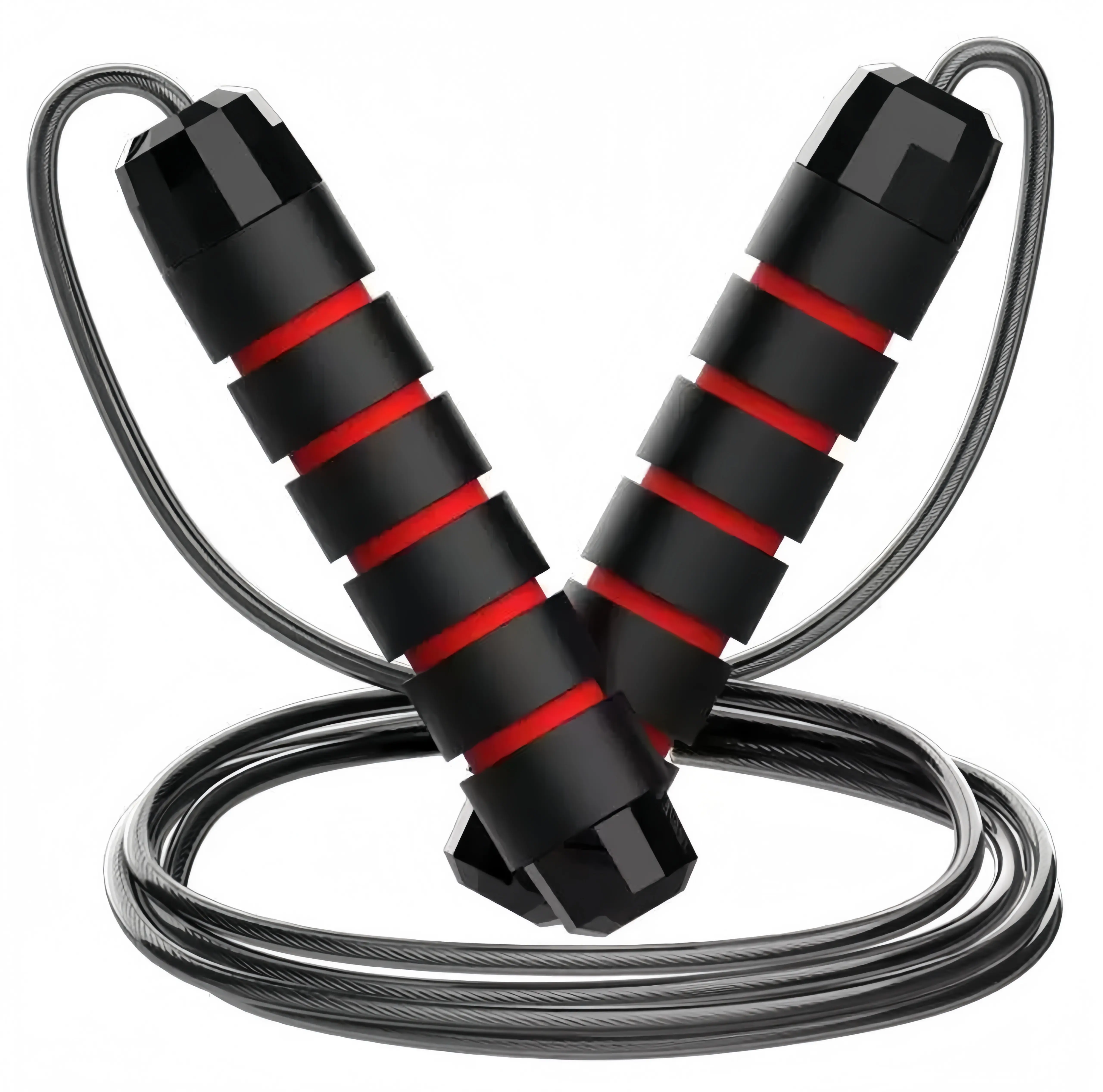 Tangle-Free Polymer Coated Steel Jump Rope, Fitness Jump Rope, Pre-Workout Jump Rope