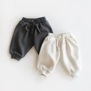 Soft Oversized Baby & Toddler Sweatpants | Neutral Aesthetic Joggers | Comfy Cotton Pants (Newborn–6Y)