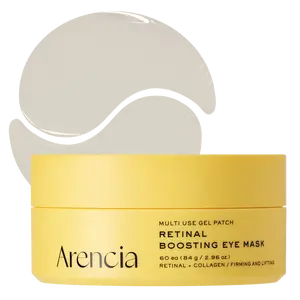 [Arencia Official] Retinal Boosting Eye Mask Patch – Depuffing Hydrogel Eye Masks with Retinal & Peptides for Under Eye Bags, Fine Lines & Smile Lines | 60 Patches (2.96 oz)