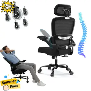 TRALT Office Chair - 330 LBS Home Mesh Office Desk Chair with Wheels, Comfortable Gaming Chairs (Black)