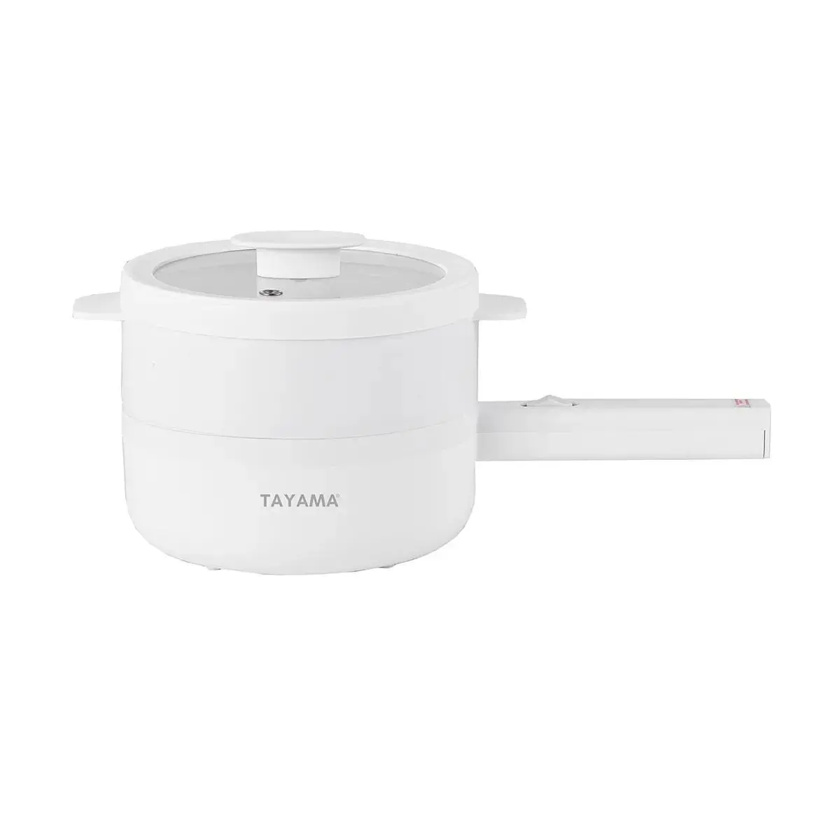 TAYAMA Electric Cooking Pot 1.5L Multi-functional Food Steamer and Fry Pan for One Person Small Hot Pot