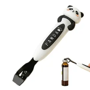 1-Pack Cute Panda Magnetic Hanging Vial Opener - Ergonomic Multi-Functional Oral Liquid Decapper, Suitable for Beer Bottles, Cans, Jars & Small Vial Lids