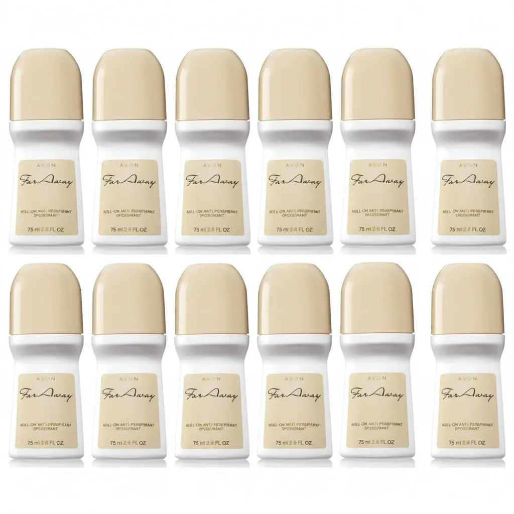 Avon Far Away Roll-On Deodorant 2.6 oz (75 mL) – 12 Pack Avon Far Away Roll-On Deodorant 2.6 oz (75 mL) – 12 Pack
