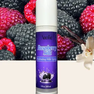 Aeofie Raspberry Silk Hydrating Milk Spray 3 fl oz/100 ml Body Lotion for Soft Skin