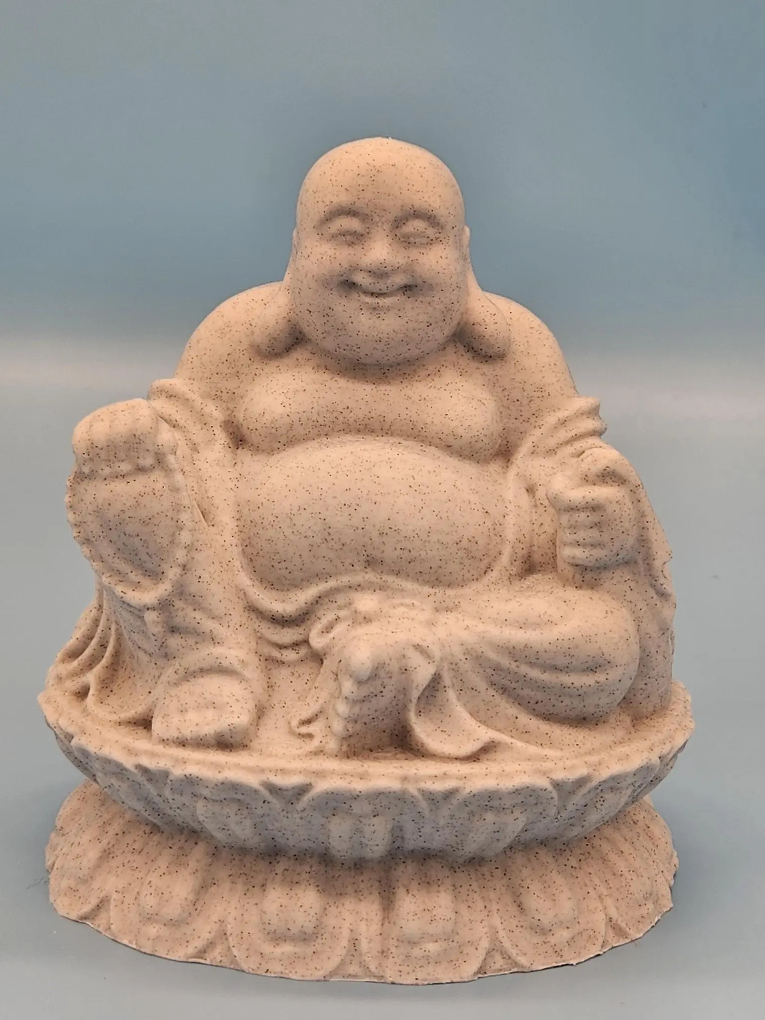 3D-Printed Laughing Buddha Statue – Symbol of Happiness, Prosperity, and Good Fortune