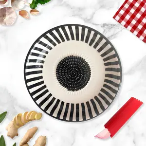 Ceramic Grater Bowl, 7" Ceramic Grater Plate, Handmade Ginger Grater, Ceramic Grater Platter for Chocolate & Cheese, Vegetable Rub Plate