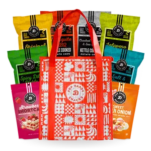 Reuseable Cooler Bag with 6 bags of Kettle Chips + BONUS BAG of Strawberry Shortcake/Sweet Maui Onion