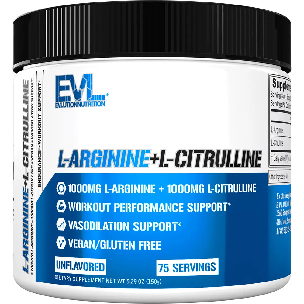 L-Arginine + L-Citrulline Unflavored Powder - 75 Servings