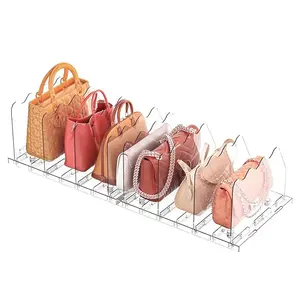 Adjustable Shelf Divider for Closet, Acrylic Purse Organizers for Closet, Clear Handbag Shelf Dividers, Clear Bookshelf Separator Organizers .