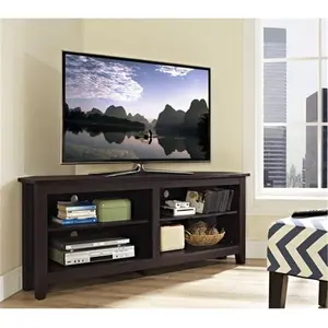 Walker Edison W58CCRES 58 x 24 in. Wood Corner TV Console - Espresso
