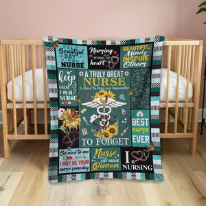 Nurse Blanket Gift for Women and Daughters, Nurse Day Care Gift, Birthday Rn Blanket, New Nurse Student Gift, Practitioner Nurse Flannel Blanket