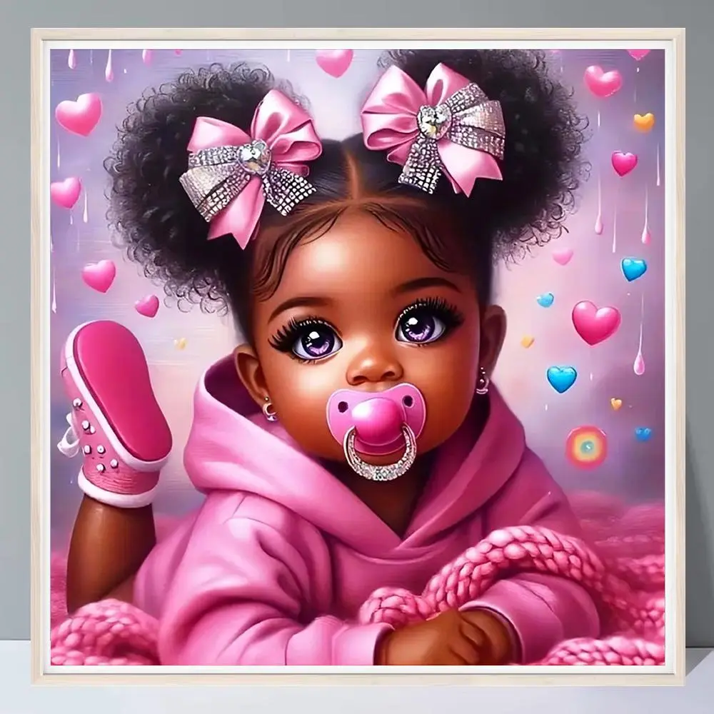5D DIY Diamond Arts Colorful Painting Kit without Frame, Pretty Figure Pattern Diamond Arts Crafts, DIY Decorative Painting for Bedroom, Diamond Painting Kits, Handicraft