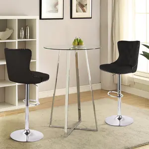 Golden Modern Adjustable Velvet Swivel Stool with Backrest - Luxurious, Height Adjustable 27-35 Inches, Thickly Padded | Set of 2 for Kitchen & Dining Furniture Bar office chair luxury minimalis Design Aesthetic