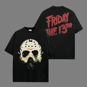 Jason Voorhees Friday The 13th Comfort Colors Shirt Halloween Characters Merch 90s Horror Movie T-Shirt Horror Fan Gift Classic Myers Design for Horror Movie Enthusiasts Top Womenswear