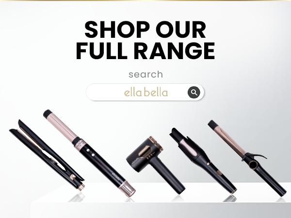 ELLA BELLA Hair Straightener & Curler 2 in 1, Airflow Flat Iron Curling Iron Combo with NST Plates, Air Curler & Straightener for Short and Long Hair, Smooth Glide Hair Styling Iron for Salon Results