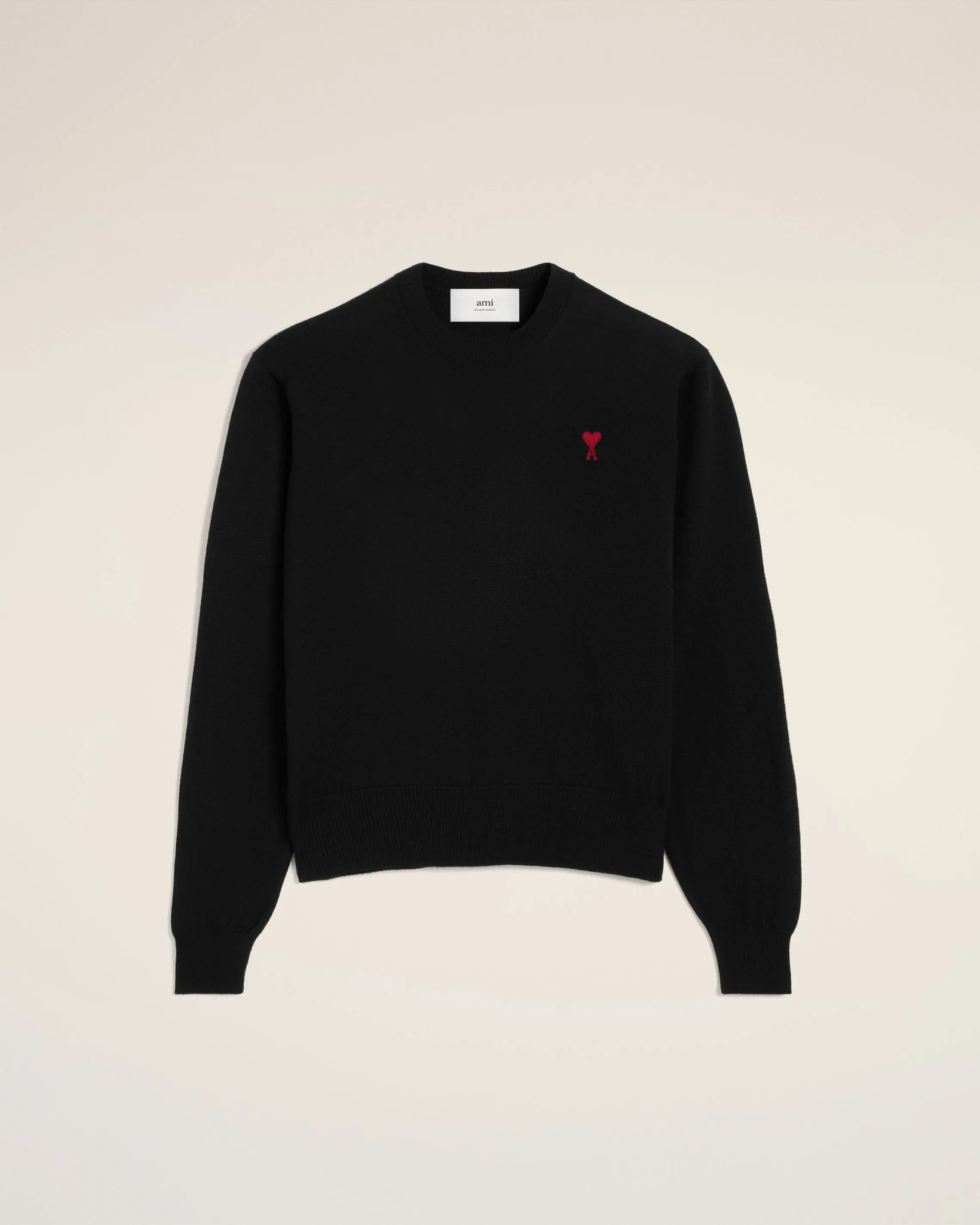 AMI PARIS Merino Red ADC Sweater Mens Apparel