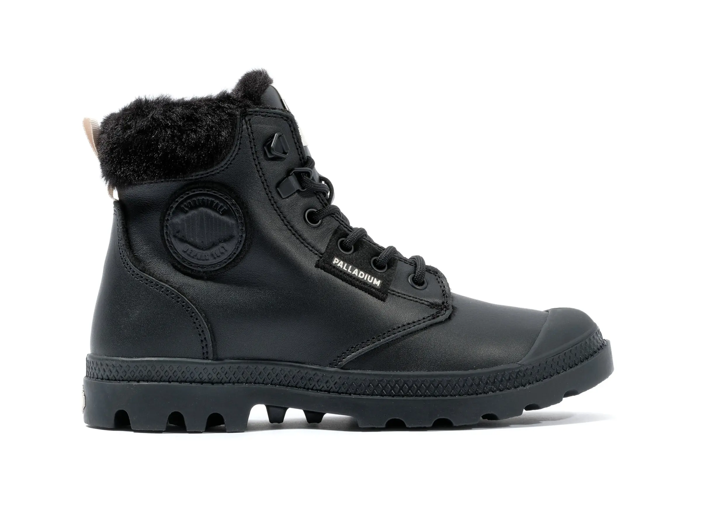 Pampa Hi Snow Warm - Black, Polyester Fur-Lined Boots for Women