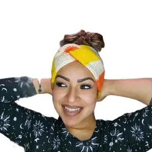 Knit Candy Corn Headband Ear Warmer