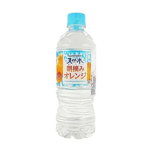 Suntory Natural Mineral Water with Freshly Picked Orange Flavor - 540ml Bottle, Rich in Vitamin C for Daily Boost