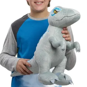 Jurassic World Extra Large Plush Blue Dinosaur Stuffed Animal - 16-inch for Kids