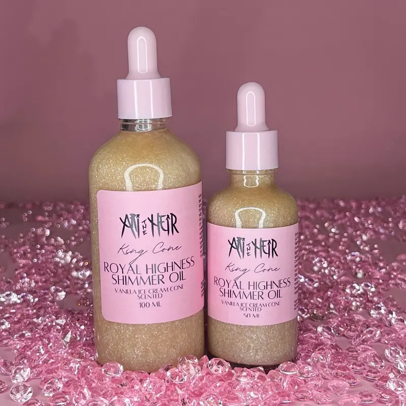 King Cone Shimmer Body Oil - Vanilla Ice Cream Cone scented