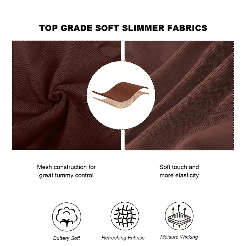 Product Introduction of VVL Women's Seamless Brief Thong Shapewear Bodysuit, Basic Fashion Round Neck Sleeveless Body Shaper with Tummy Control, Butt Lift & Breathable Mesh Fabric 4