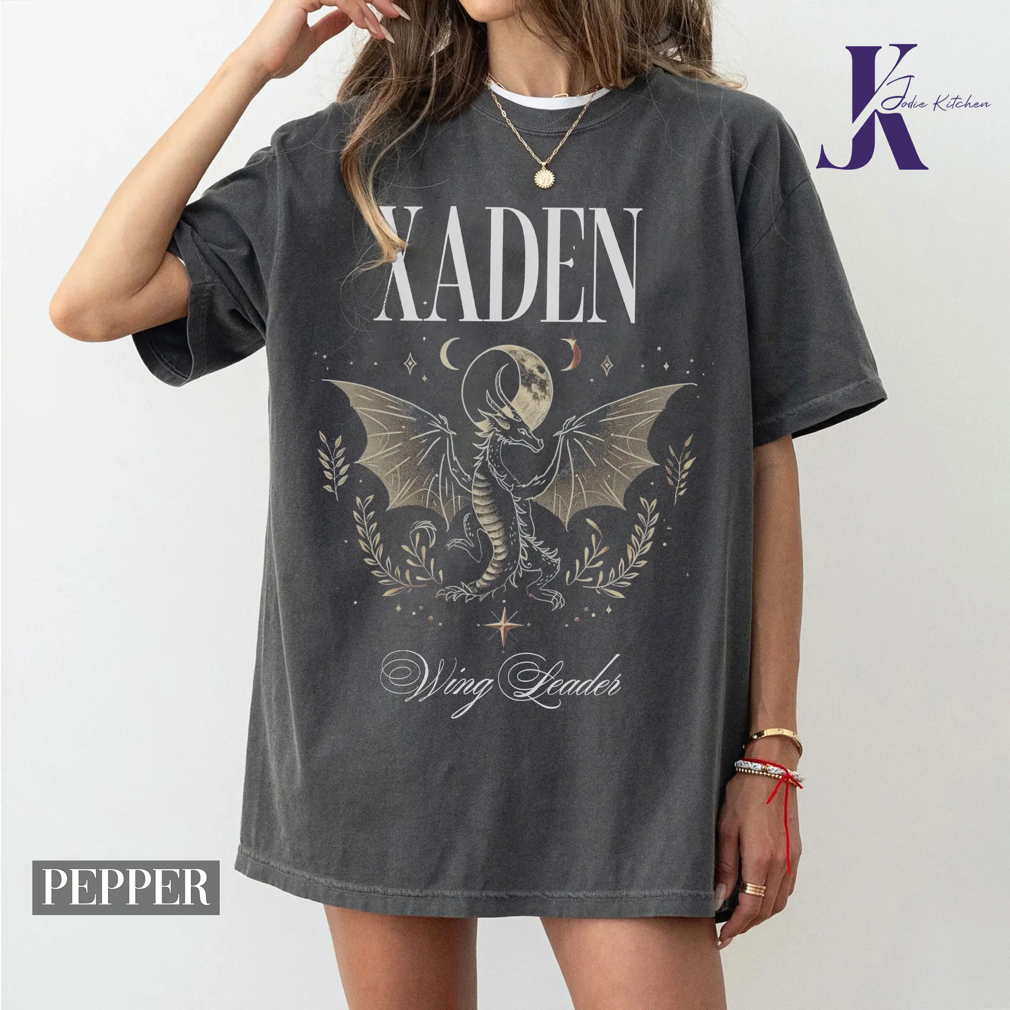 Xaden Riorson Wing Leader T-Shirt Comfort Colors, Xaden Fourth Wing Shirt, Fourth Wing Iron Flame Onyx Storm, Fantasy Bookish Merch