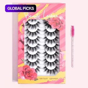 Music Festival Makeup False High Quality Eyelashes Kit, Summer Gift Reusable Wispy Faux Strip Lashes for Eyelash Extensions Kit, Individual Lashes Extension Kit, Trending Makeup #GLOBAL PICKS