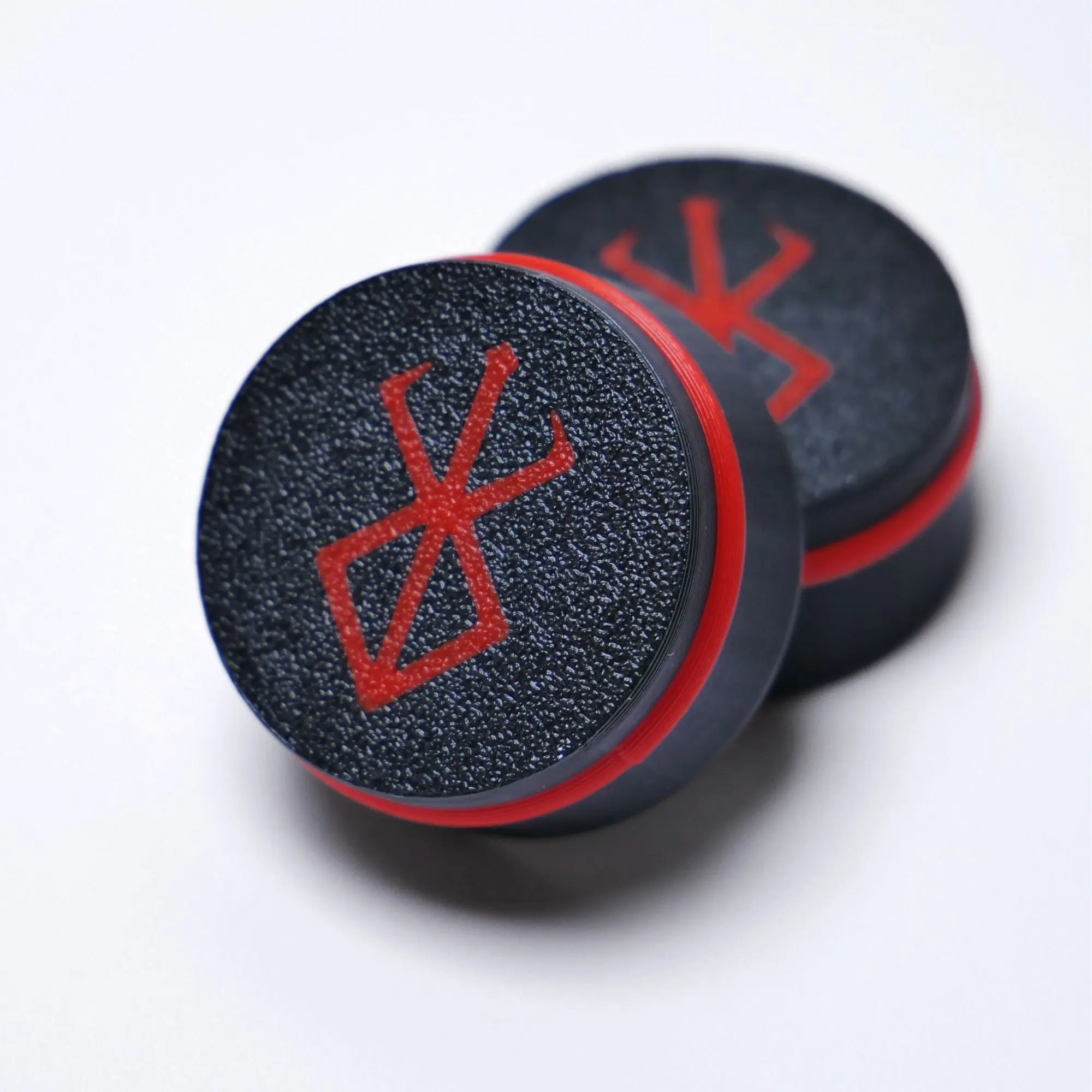 Berserker Custom Guitar Knobs (18 spline, 6mm) - Black & Red