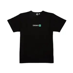 Organic Logo Tee - Black and Teal