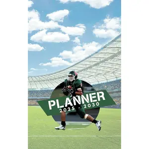 2025-2030 Compact Planner for NFL Fans | 6-Year Minimalist Organizer with Vision Board, Goals & Motivational Quotes (5x8) Paperback – October 1, 2024