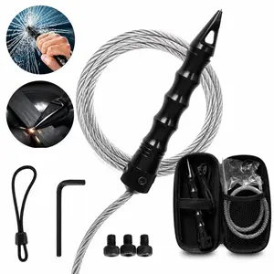 Multi-Functional Defense Whip Car Window Breaker, Emergency Escape Tool, Durable Design, Easy-To-Use, Essential Safety Gear